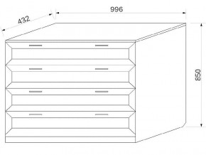 Комод с 4-мя ящиками в Шумихе - shumiha.magazinmebel.ru | фото