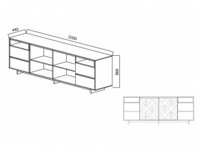 Комодино Moderno-2200 Ф2 в Шумихе - shumiha.magazinmebel.ru | фото - изображение 4