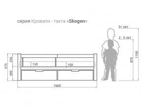 Кровать-тахта Svogen с ящиками и бортиком бежевый в Шумихе - shumiha.magazinmebel.ru | фото - изображение 3