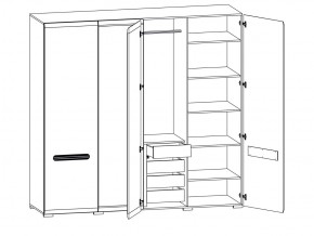 Шкаф 205-SZF2D2L/21/22 Ацтека белый в Шумихе - shumiha.magazinmebel.ru | фото - изображение 2