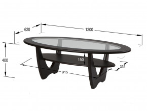 Стол журнальный Юпитер со стеклом СЖС-01 венге в Шумихе - shumiha.magazinmebel.ru | фото - изображение 2